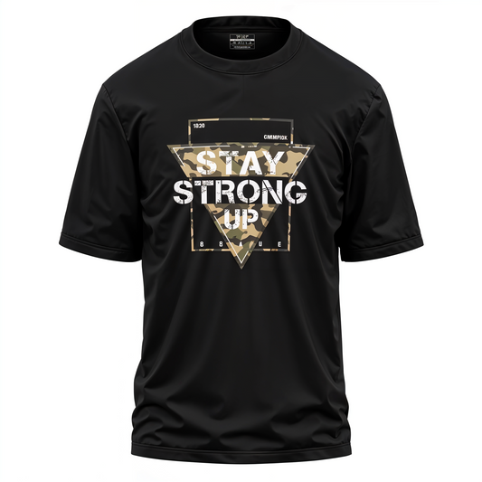 Stay Strong Up Cotton Oversized T-shirt